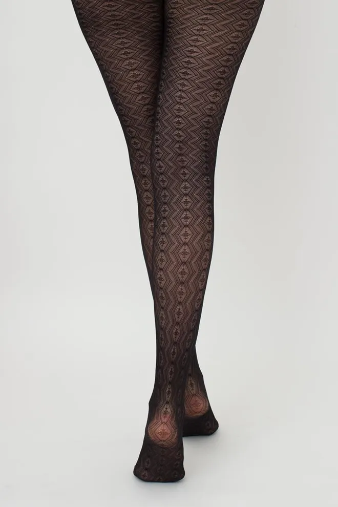 Колготки с ажурным рисунком Tissue 20 den model 3 Giulia (nero)