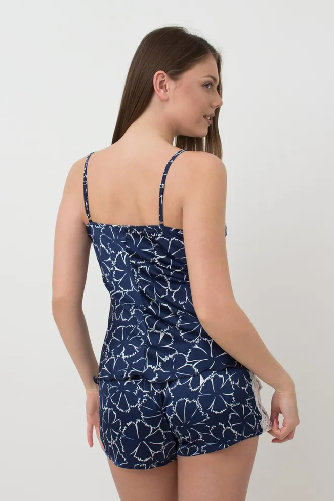 Пижама женская с шортами Tiziana 6032/051 Giulia (navy/white clove)