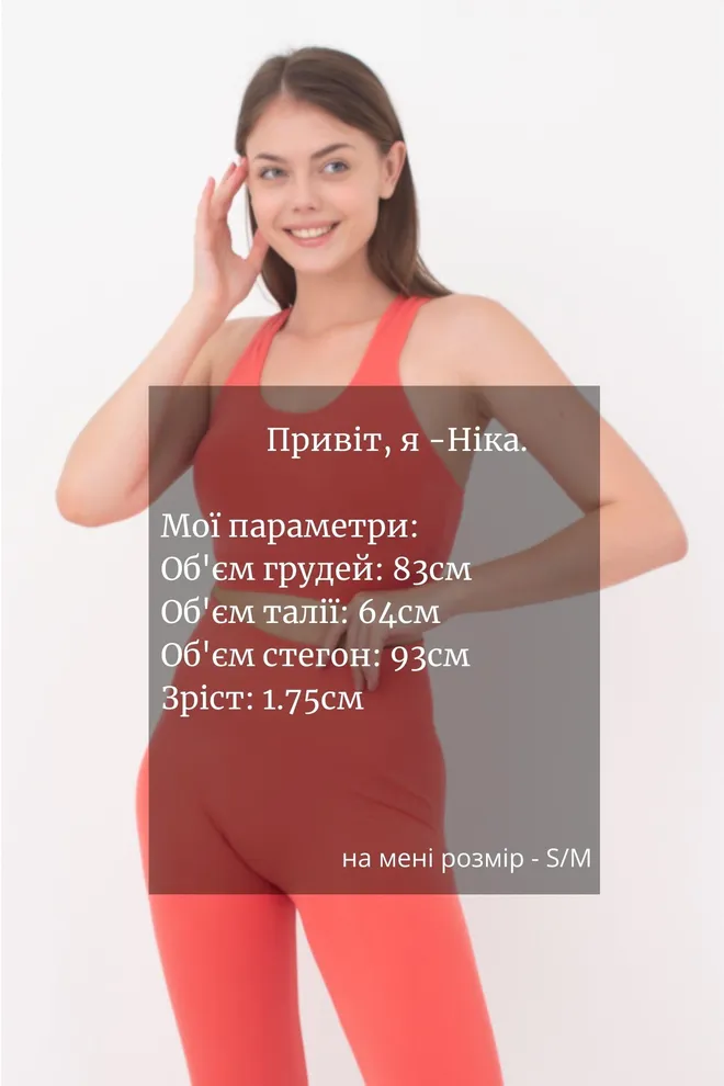 Спортивный бесшовный топ Top energy Giulia (burnt coral)