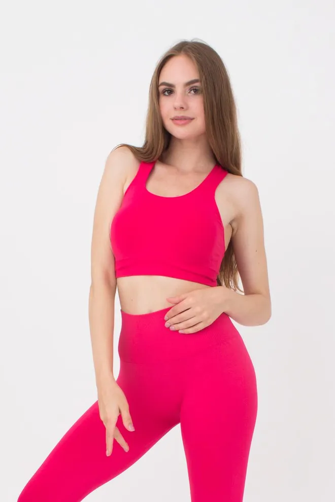 Спортивный бесшовный топ Top energy Giulia (raspberry sorbet)
