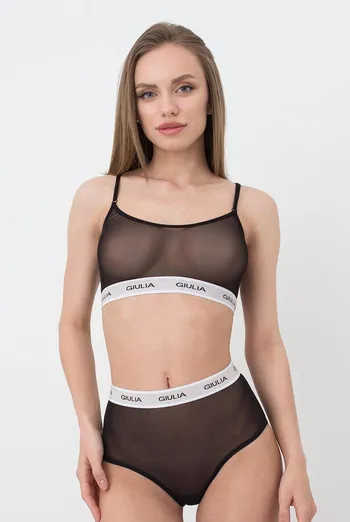 Прозрачный топ в сетку на широкой резинке Top Net 4101/40 Giulia (black) Прозрачный топ в сетку на широкой резинке Top Net 4101/40 Giulia (black)