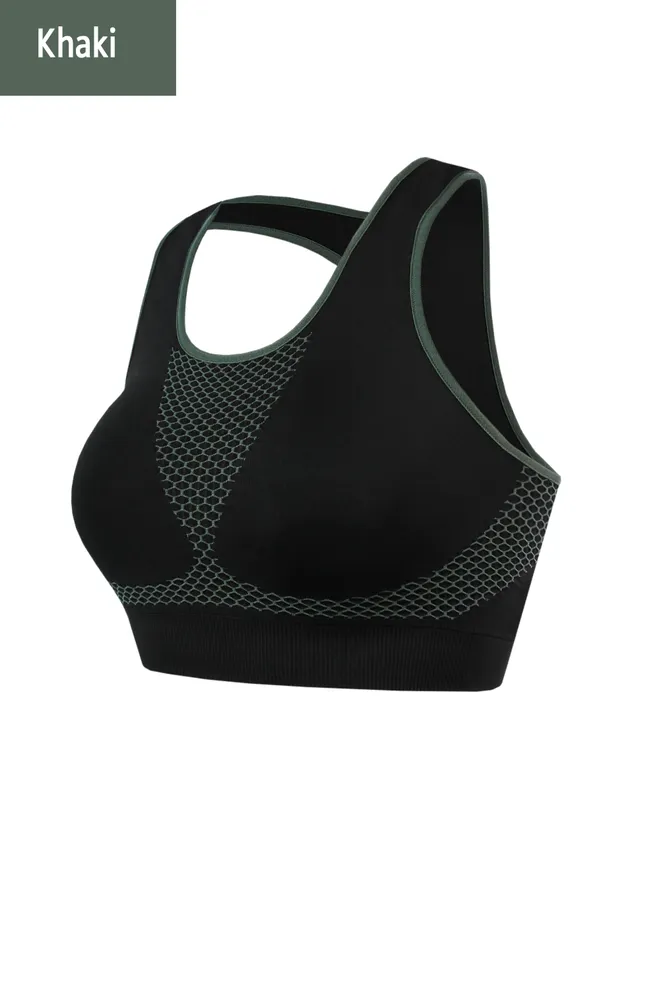 Спортивный бесшовный топ Top sport cell Giulia (khaki)