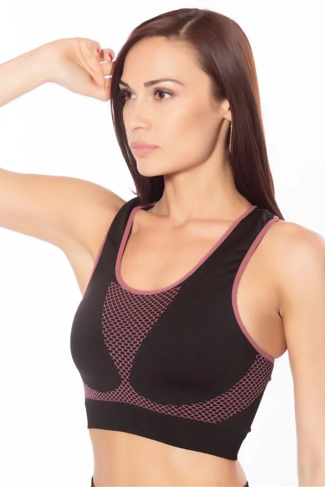 Спортивный бесшовный топ Top sport cell Giulia (flamenco)