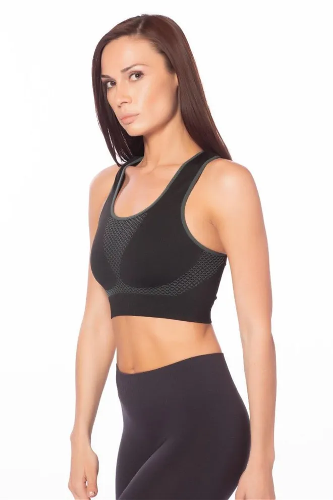 Спортивный бесшовный топ Top sport cell Giulia (khaki)