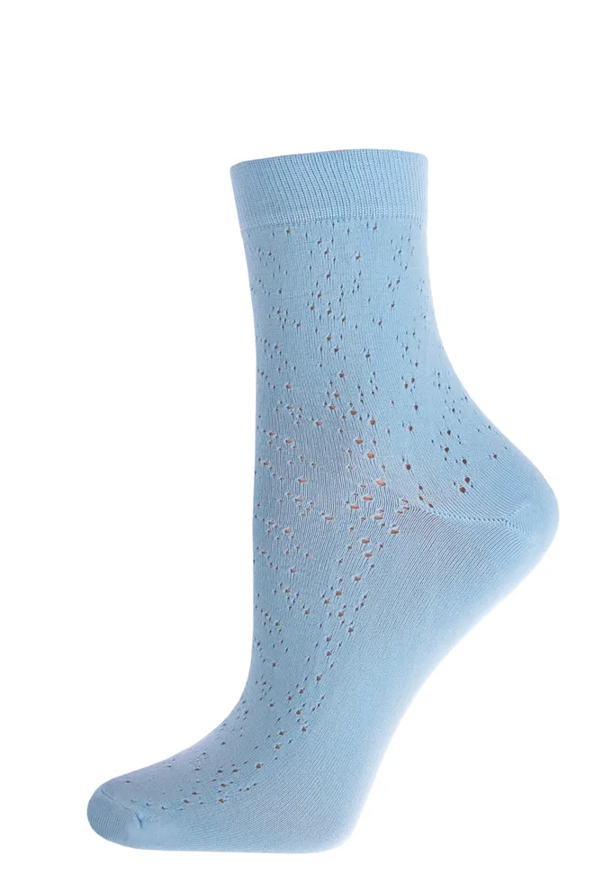 TR-06 Классические женские носки в мелкую сеточку TM GIULIA  (baby blue)