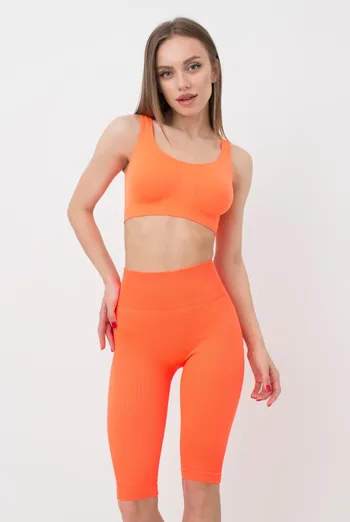 Велосипедки женские в рубчик Tracks rib Giulia (orange neon) Велосипедки женские в рубчик Tracks rib Giulia (orange neon)