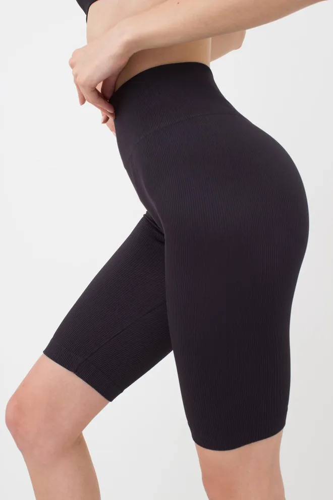 Велосипедки женские в рубчик TRACKS RIB Giulia (black), черный