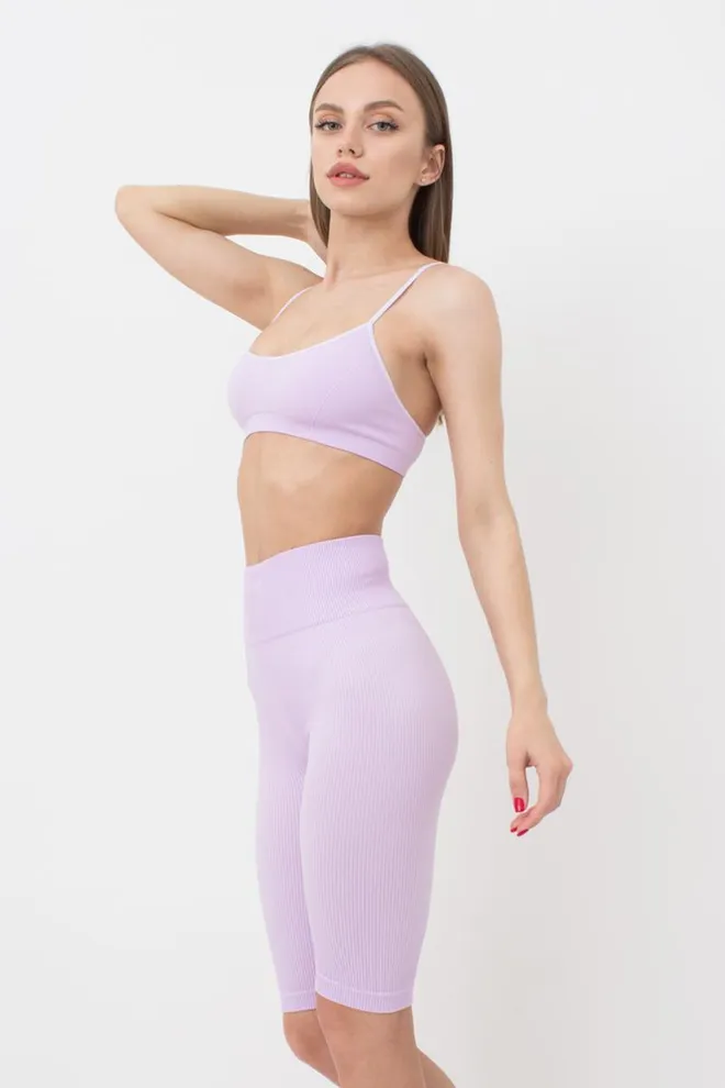 Велосипедки женские в рубчик Tracks rib Giulia (orchid bloom), фиолетовый