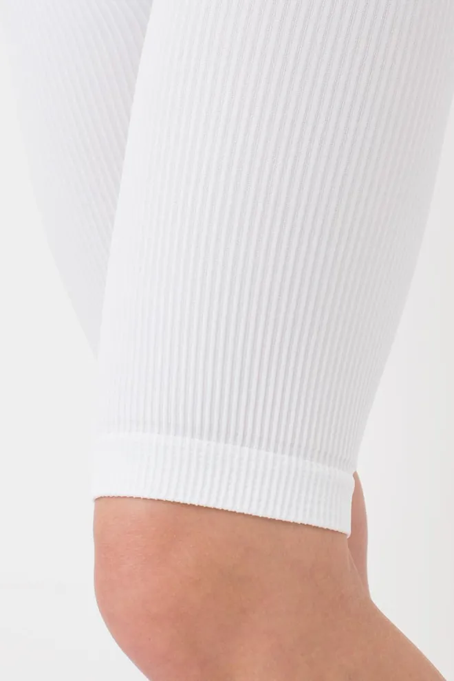 Велосипедки женские в рубчик Tracks rib Giulia (white), белый