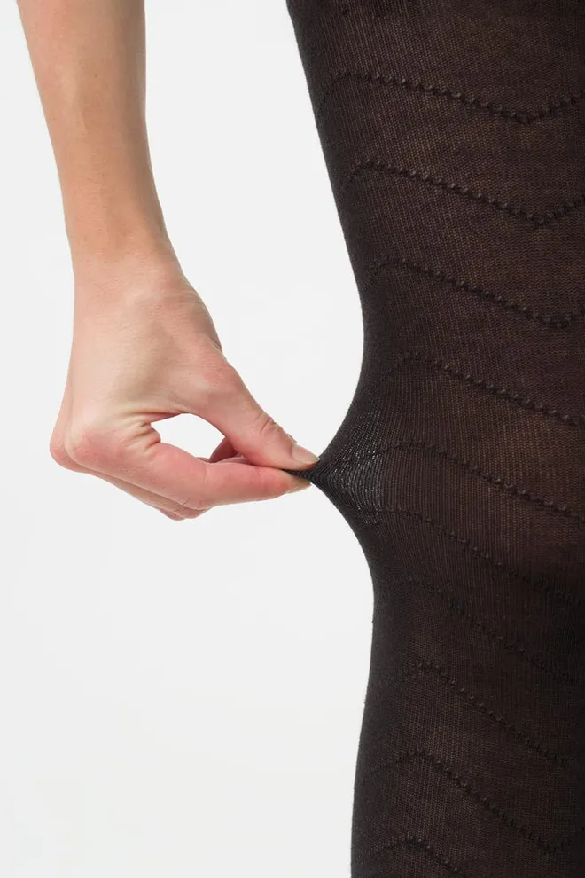 Колготки теплые с узором Twill 180 den model 1 Giulia (black)