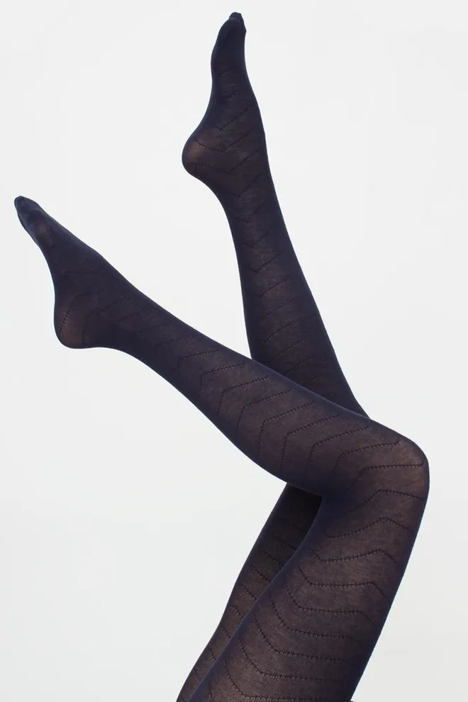 Колготки теплые с узором Twill 180 den model 1 Giulia (navy blazer)