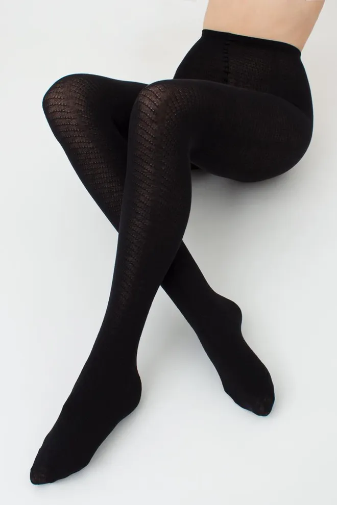 Колготки теплі з візерунком Twill 180 den model 2 Giulia (black)