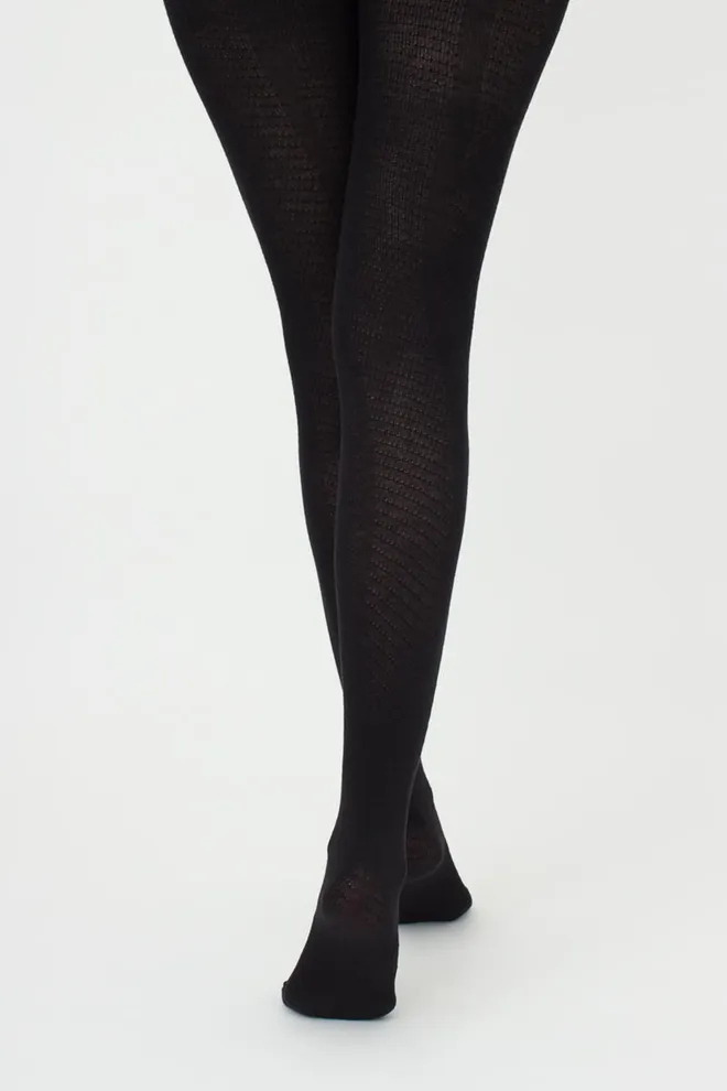 Колготки теплі з візерунком Twill 180 den model 2 Giulia (black)