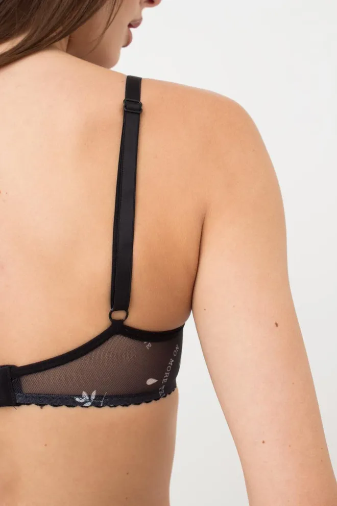 Бюстгальтер Tatoo 1605/04 Giulia (black tattoo), черный