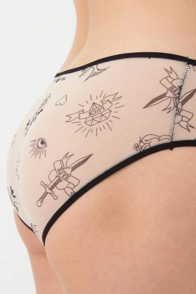 Женские трусы хипстеры Tatoo 2601/04 Giulia (beige tatoo)