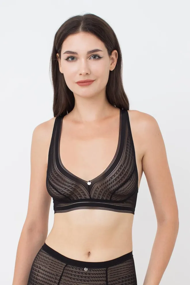 Кружевной бюстгалтер браллет Teresa 1613/31 TM Giulia (black), черный