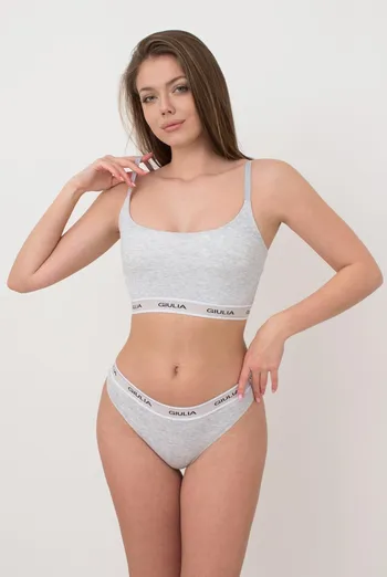 Топ хлопковый в рубчик Top rib classic 4101/60 Giulia (grey) Топ хлопковый в рубчик Top rib classic 4101/60 Giulia (grey)