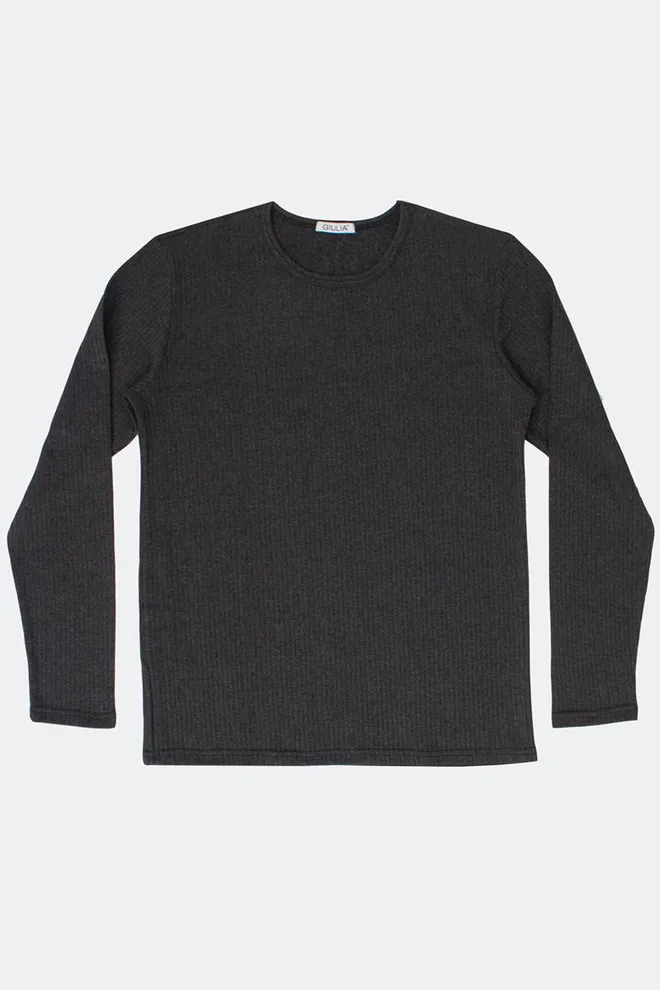 Термофутболка мужская в рубчик Thermo Sport 4701/190 Giulia (dark grey)