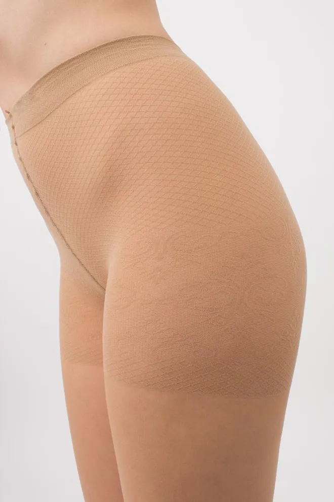 Колготки со швом в горох Virginia 20 den model 1 Giulia (daino)