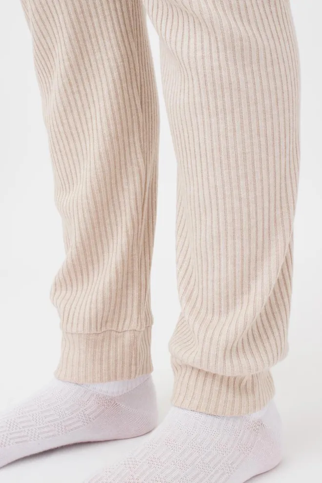 Штаны с манжетами в рубчик WARMLY TOUCH 4308/150 Giulia (milk), бежевый