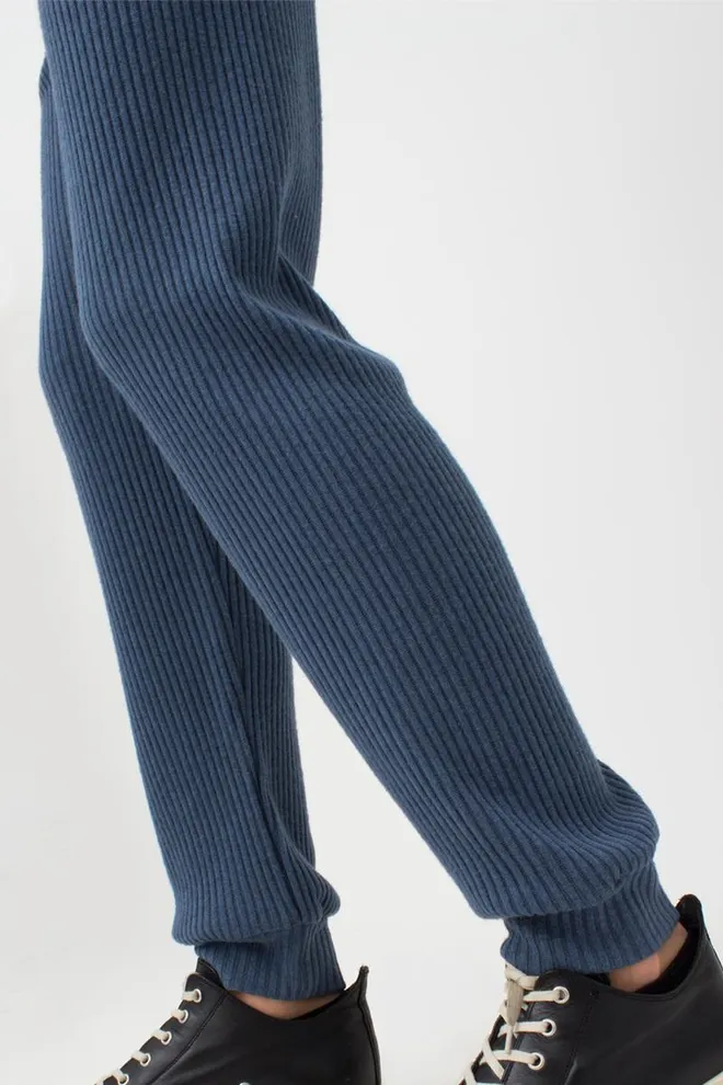 Штаны с манжетами в рубчик WARMLY TOUCH 4308/150 Giulia (epruse), синий