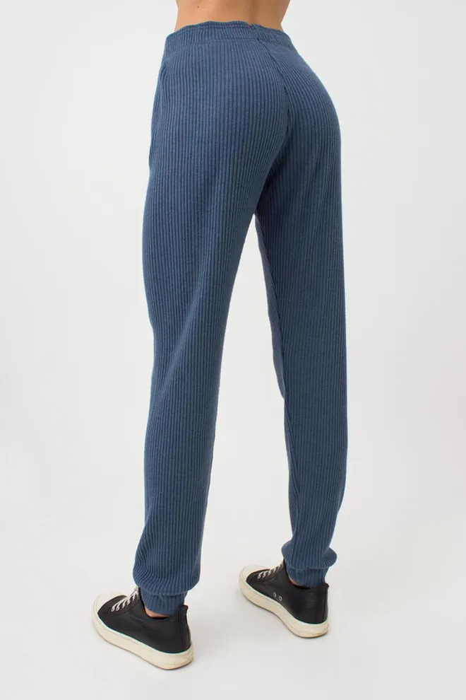 Штаны с манжетами в рубчик WARMLY TOUCH 4308/150 Giulia (epruse), синий