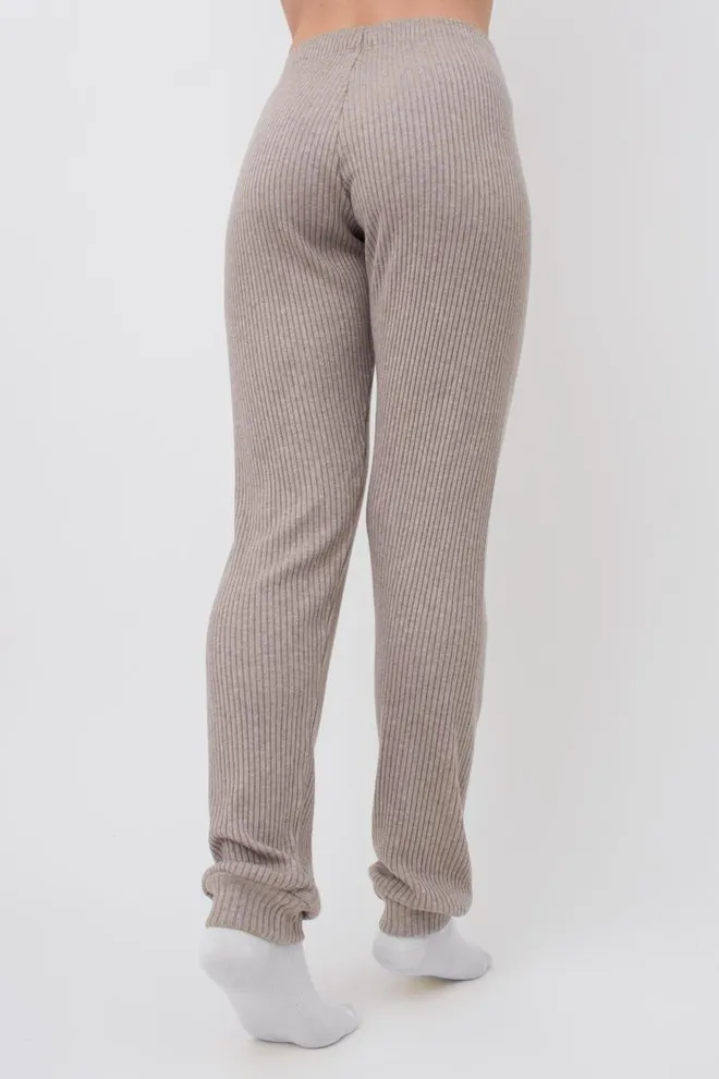 Штаны с манжетами в рубчик WARMLY TOUCH 4308/150 Giulia (dark beige), бежевый