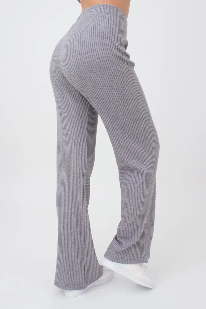 Штаны клёш в рубчик WARMLY TOUCH 4319/150 Giulia (grey), серый