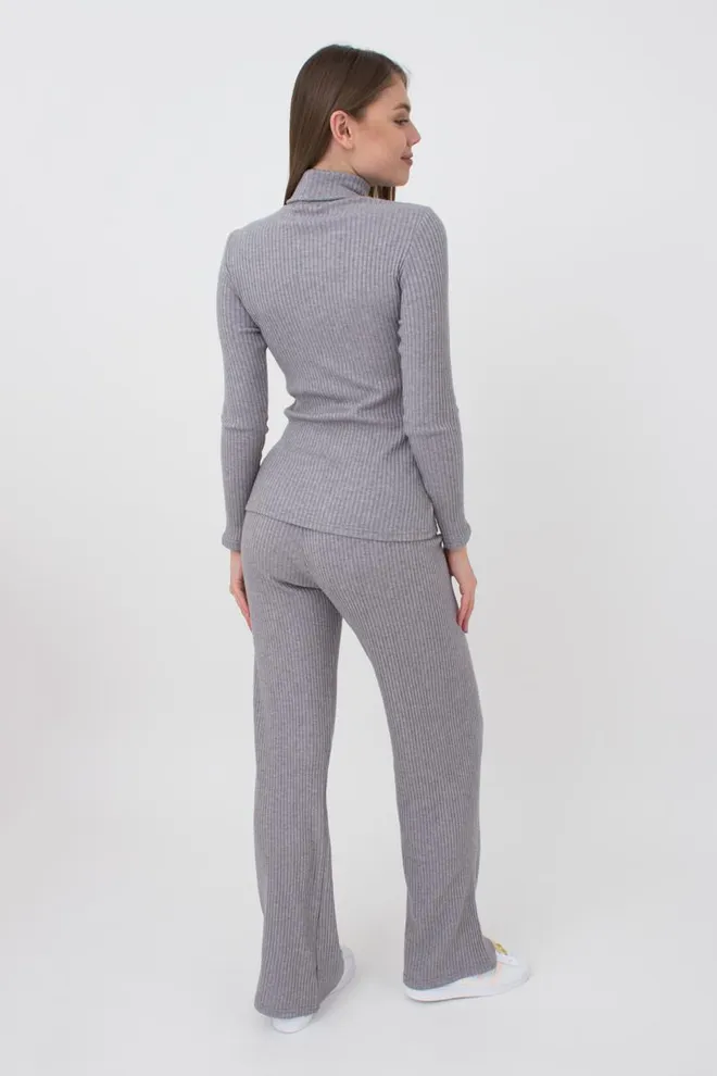 Штаны клёш в рубчик WARMLY TOUCH 4319/150 Giulia (grey), серый