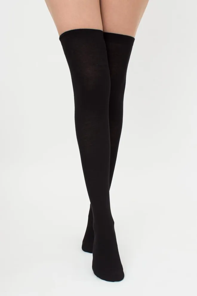 Хлопковые классические ботфорты WB1 CLASSIC Giulia (black), черный