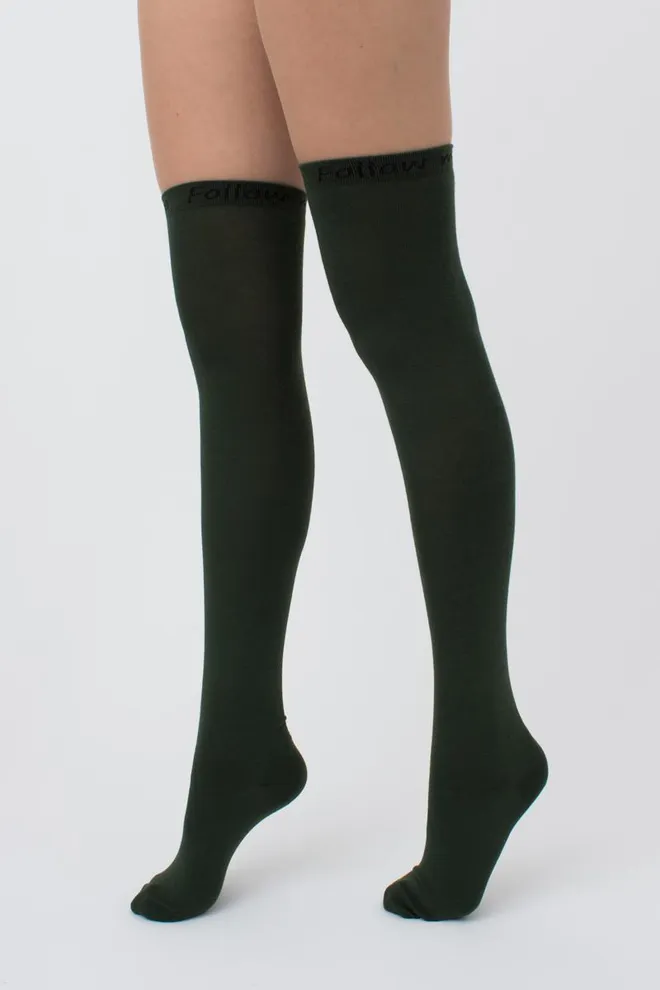 Гольфы ботфорты хлопковые с надписью WB1 fashion 010 Giulia (khaki)