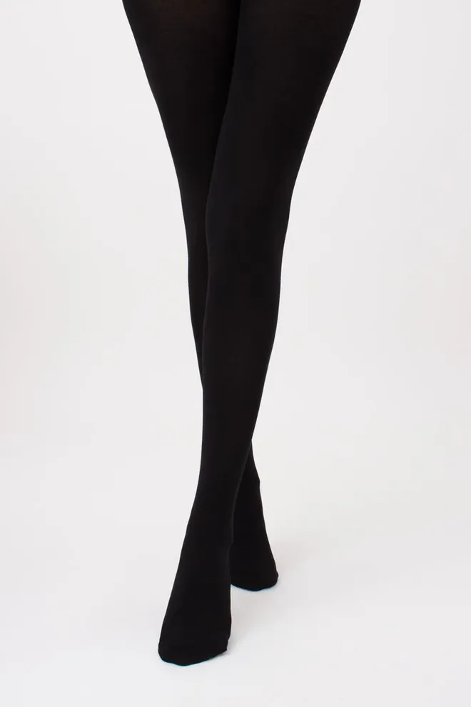 Теплые хлопковые колготки Well cotton 150 den Giulia (nero)