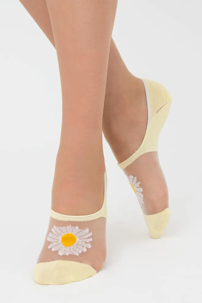 Носки следки женские Wf1 cristal 002 Giulia (light yellow)