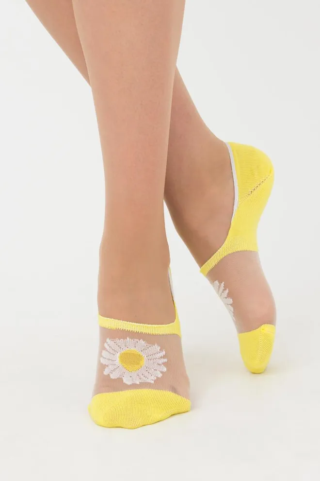 Носки следки женские Wf1 cristal 002 Giulia (yellow)
