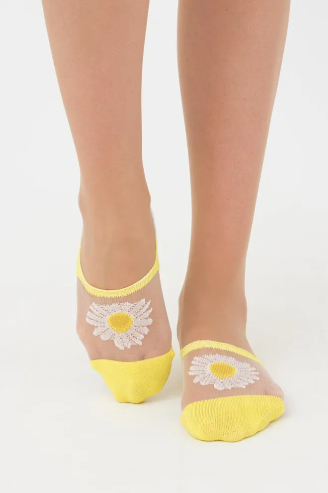 Носки следки женские Wf1 cristal 002 Giulia (yellow)