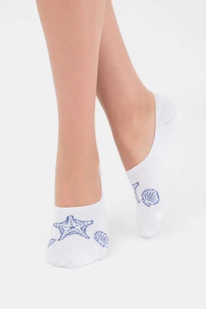 Носки следки женские Wf1 marine 010 Giulia (bianco)