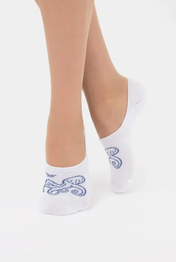 Носки следки женские с осьминогом Wf1 marine 012 Giulia (bianco) Носки следки женские с осьминогом Wf1 marine 012 Giulia (bianco)