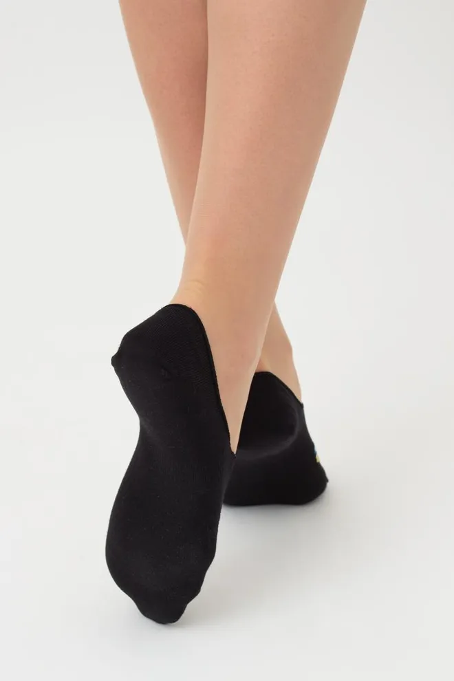 Носки следки женские с принтом Wf1 Ukr 002 Giulia (black)