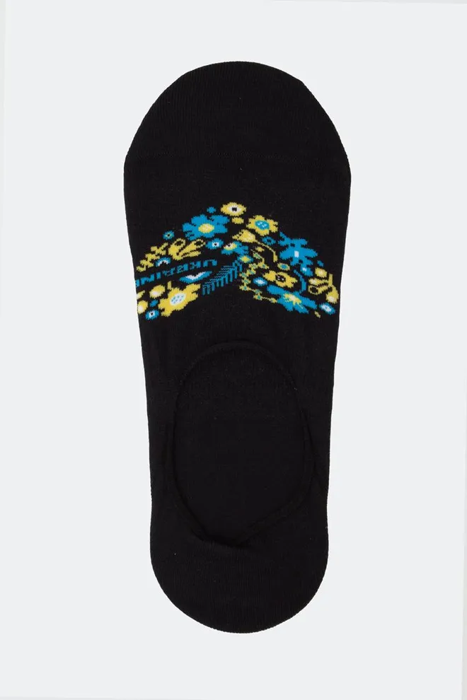 Носки следки женские с принтом Wf1 Ukr 002 Giulia (black)