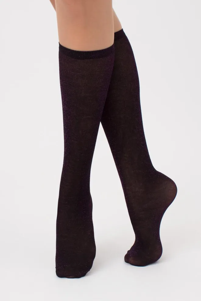 Женские блестящие гольфы Wg1 lurex pa 001 Giulia (shiny pink metallic)