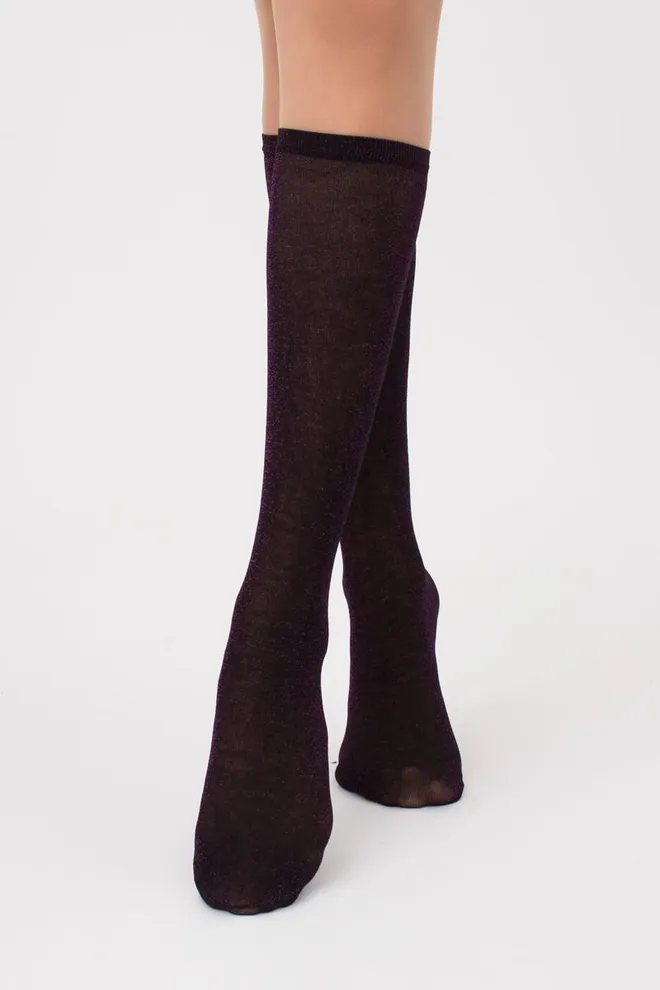 Женские блестящие гольфы Wg1 lurex pa 001 Giulia (shiny pink metallic)