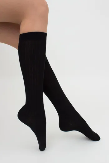 Гольфы женские в рубчик Wg1 Rib Classic Giulia (black)