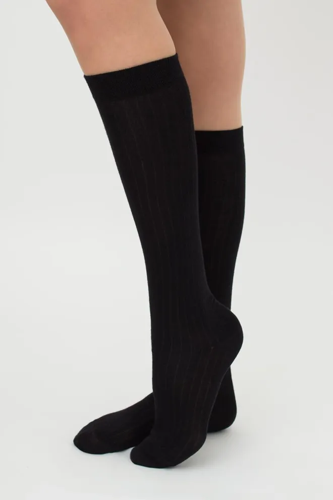 Гольфы женские в рубчик Wg1 Rib Classic Giulia (black)