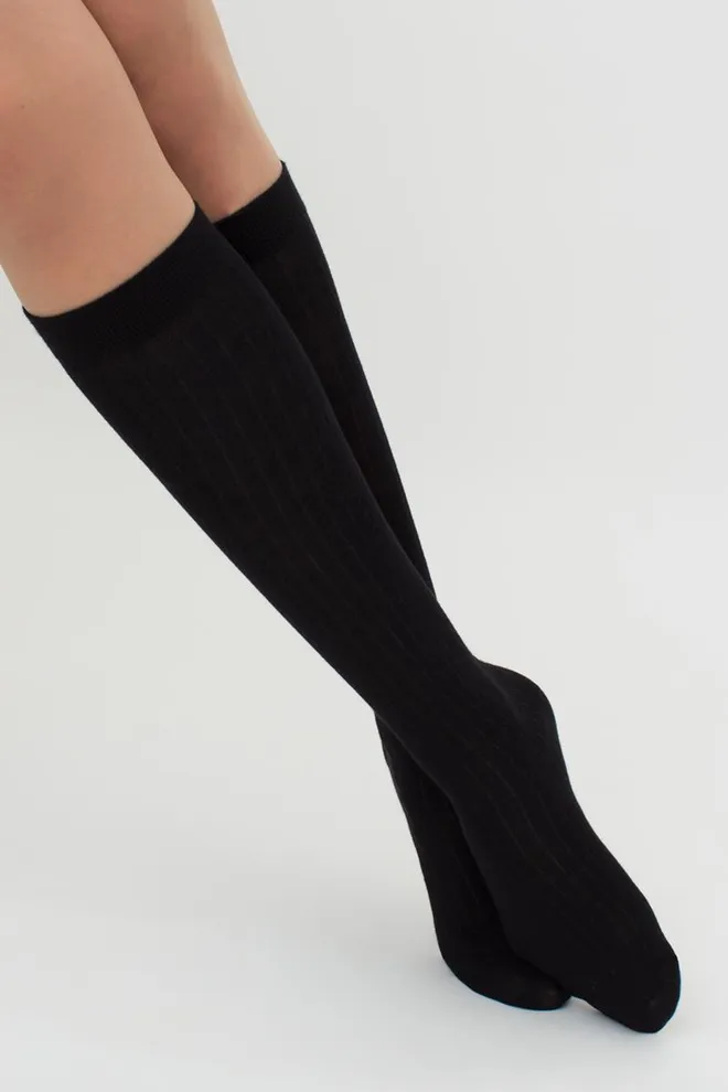 Гольфы женские в рубчик Wg1 Rib Classic Giulia (black)