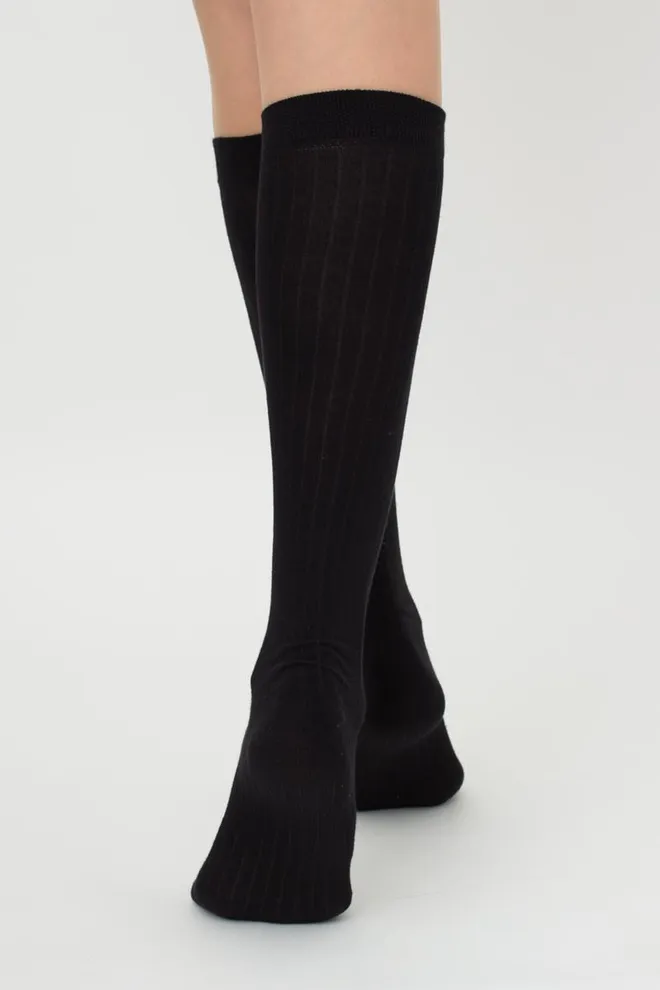 Гольфы женские в рубчик Wg1 Rib Classic Giulia (black)