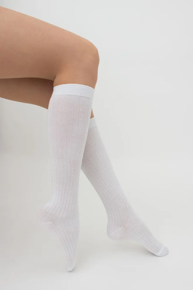 Гольфы женские в рубчик Wg1 Rib Classic Giulia (white)