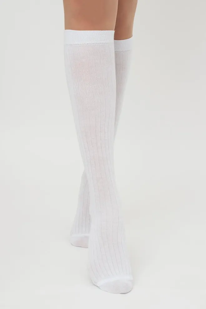 Гольфы женские в рубчик Wg1 Rib Classic Giulia (white)