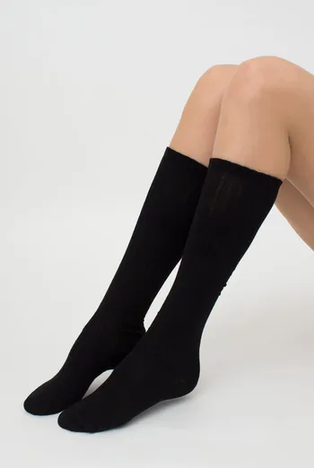 Гольфы женские хлопковые в рубчик Wg1 Strong Rib Classic Giulia (black)