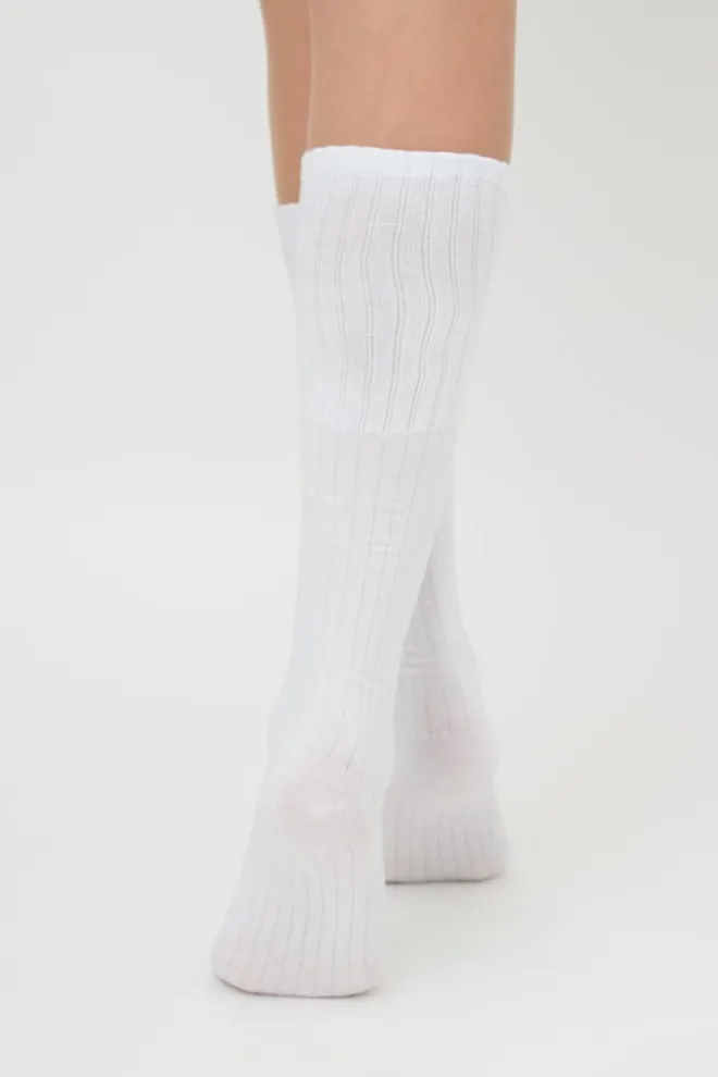 Гольфы женские хлопковые в рубчик Wg1 Strong Rib Classic Giulia (white)