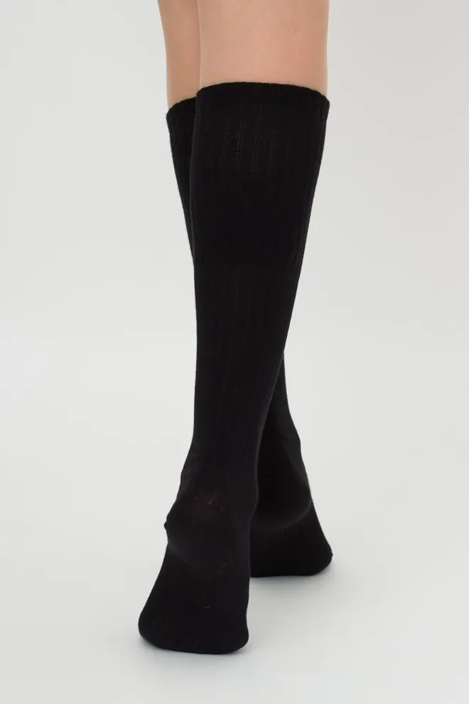 Гольфы женские хлопковые в рубчик Wg1 Strong Rib Classic Giulia (black)